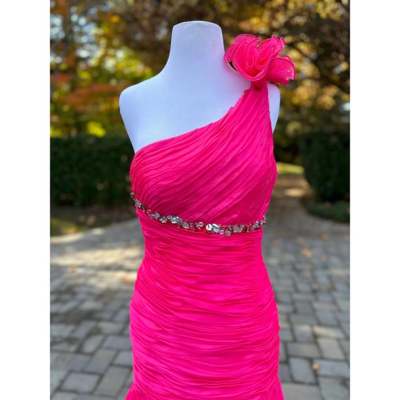 Barbie Core Special Occasion Dress Hot Pink Wedding Guest Prom Pageant Cosplay - Picture 3 of 10